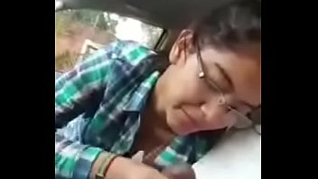 desi girl blowjob school car