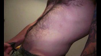 hot beard hipster jerkoff and eat his own cum