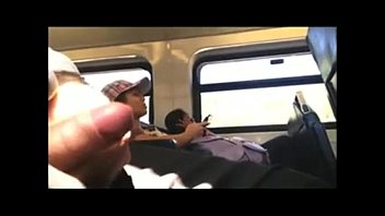 flashing on train and cumshot for.