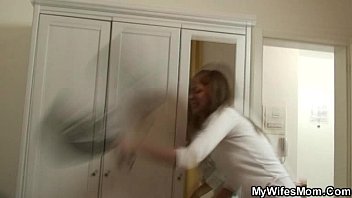 wife going wild when finds him fucking her mom