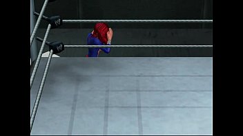 topless superheroine wrestling match black wydow.