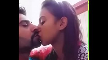 indian newly married couple smooch