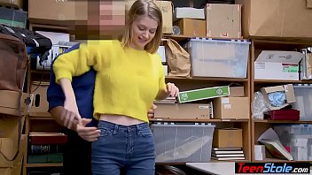 huge titted teen thief caught and the penalty.