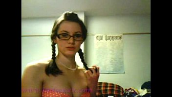 amateur college girl wearing glasses showing.
