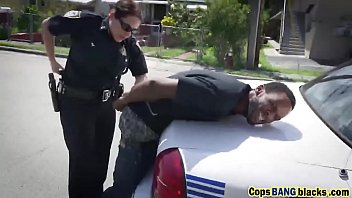 interracial threesome with two hot cops