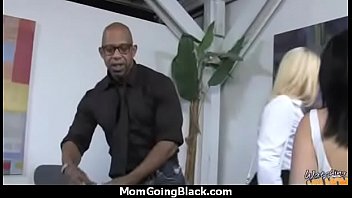 cougar with big tits seduces young black guy 9