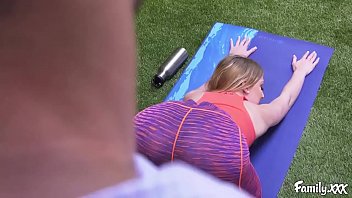 chloe scott gets more than a yoga lesson.