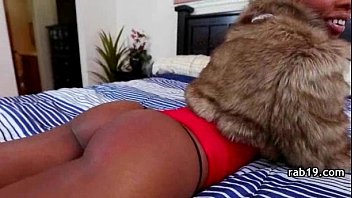 thick ebony gf with big booty rides her bf