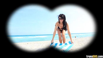 asian tgirl found on a beach and fucked.