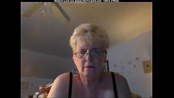 busty blonde granny with glasses masturbate