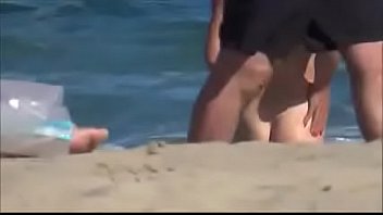 tranny in nude beach with anal.