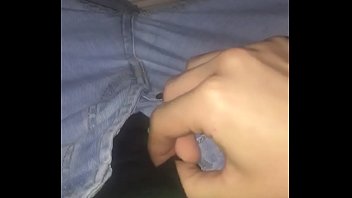 horny young teen jerks in jeans