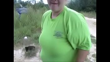 sexy blonde mommy sucks step son dick outside.